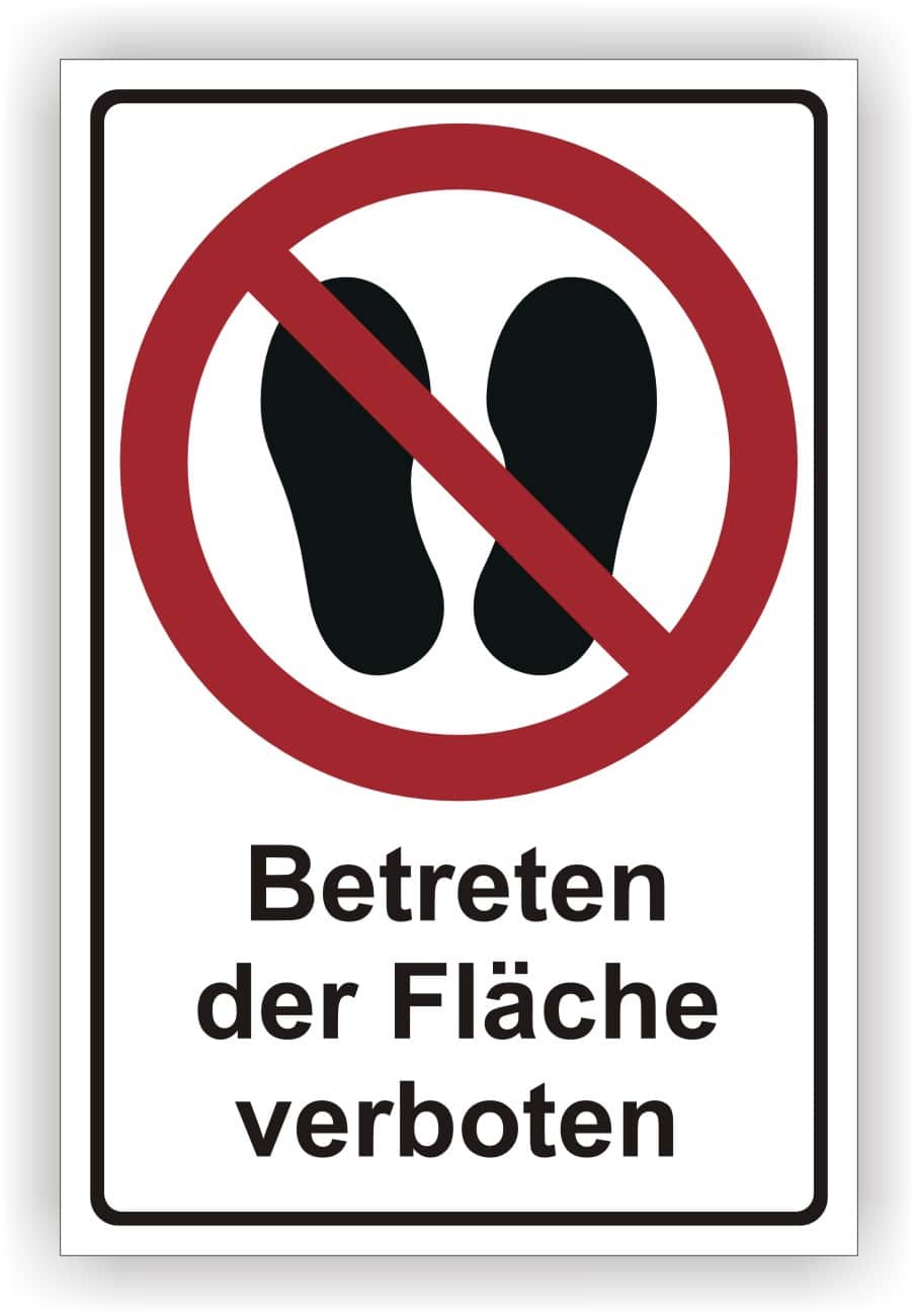 Betreten der Fläche verboten Kombischild DIN EN ISO 7010 P024 ASR A1.3
