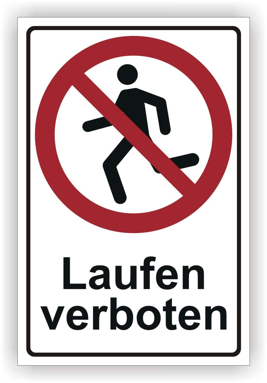 Laufen verboten Kombischild WSP001 DIN 4844 ASR A1.3