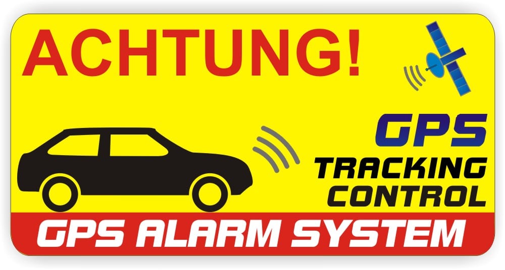 GPS Alarm Tracking Control Warnaufkleber – UV-beständig & kratzfest