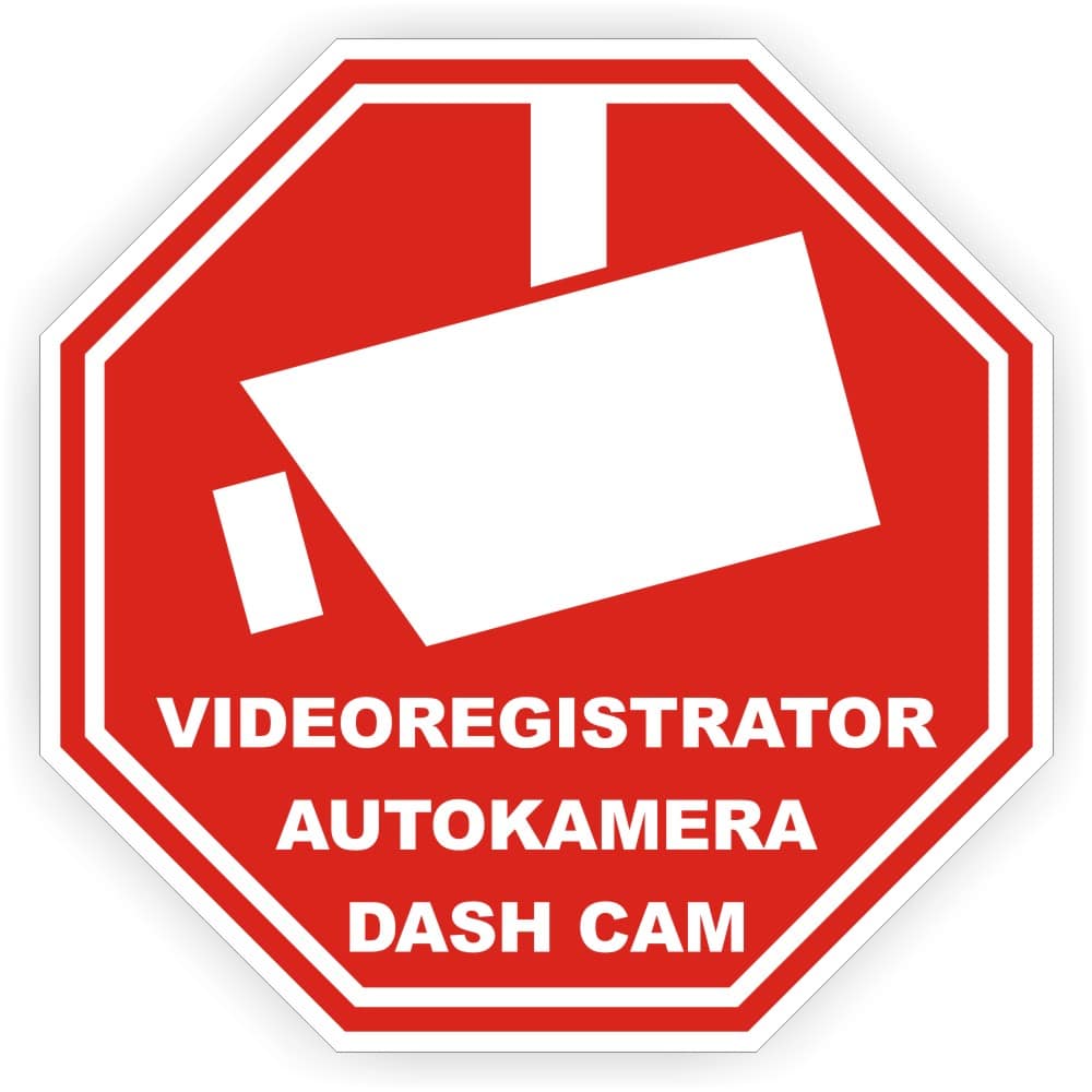 Videoregistrator-Aufkleber für Fahrzeuge – UV-beständig und kratzfest