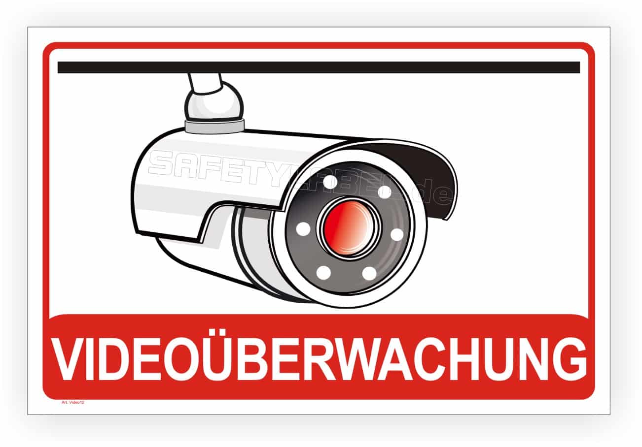 Videoüberwachung Hinweisschild mit Kamerasymbol