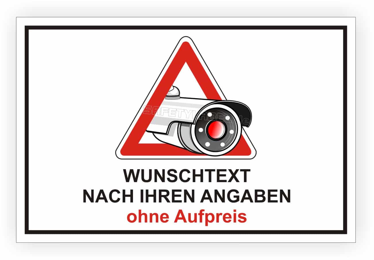 Parkplatz Überwachungsschild mit Kamerawarnung