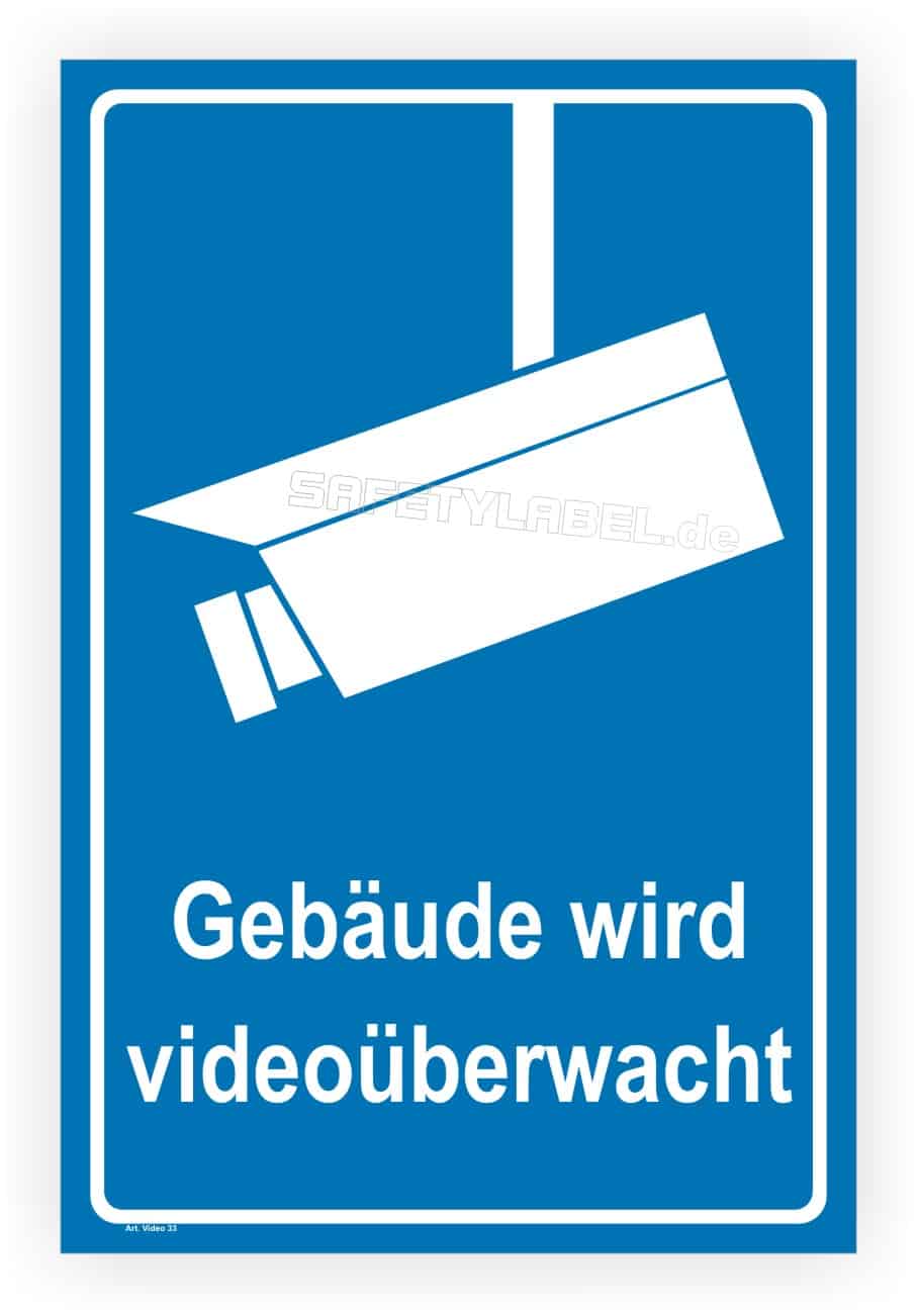 Videoüberwachungsschild mit Kamerasymbol – Hinweiszeichen