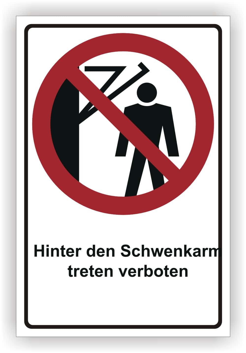 Kombischild Hinter Schwenkarm treten verboten DIN 4844-2 D-P023