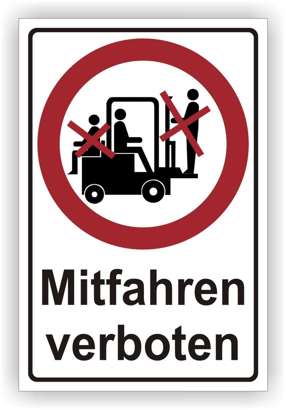 Kombi-Sicherheitsschild Flurförderzeugen & Gabelstapler Befahrverbot