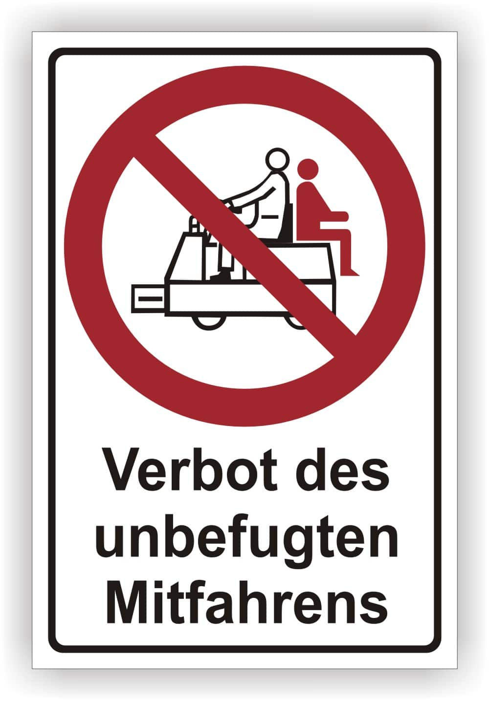 Flurförderzeug-Befahrschild mit zertifizierter Sicherheitskennzeichnung
