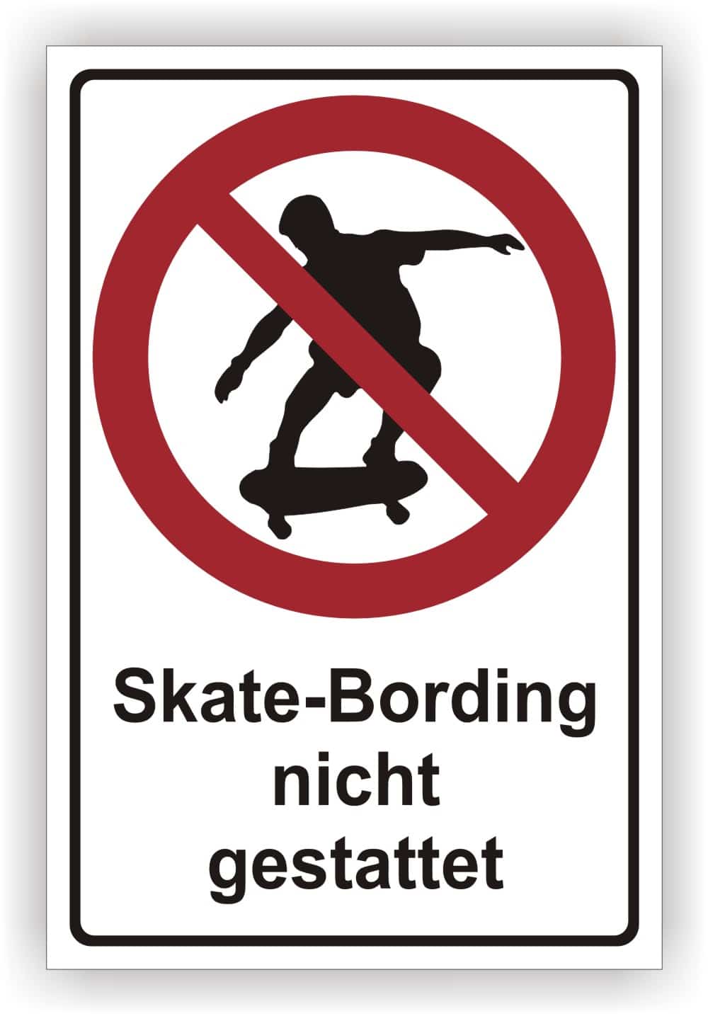 Skateboarding verboten Kombischild mit geprüfter Haltbarkeit