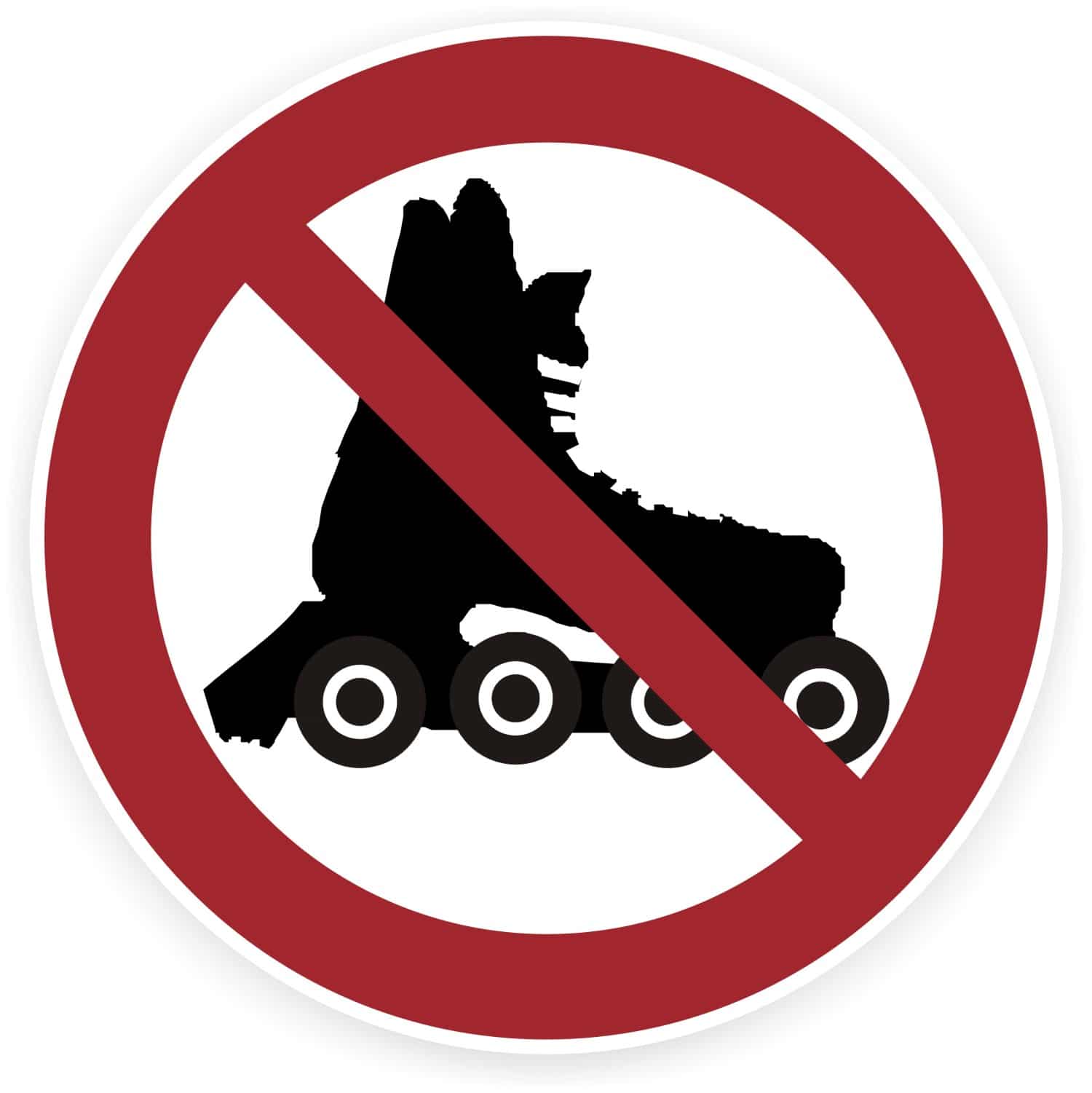 Rollschuh- und Inline-Skate-Verbotszeichen selbstklebend
