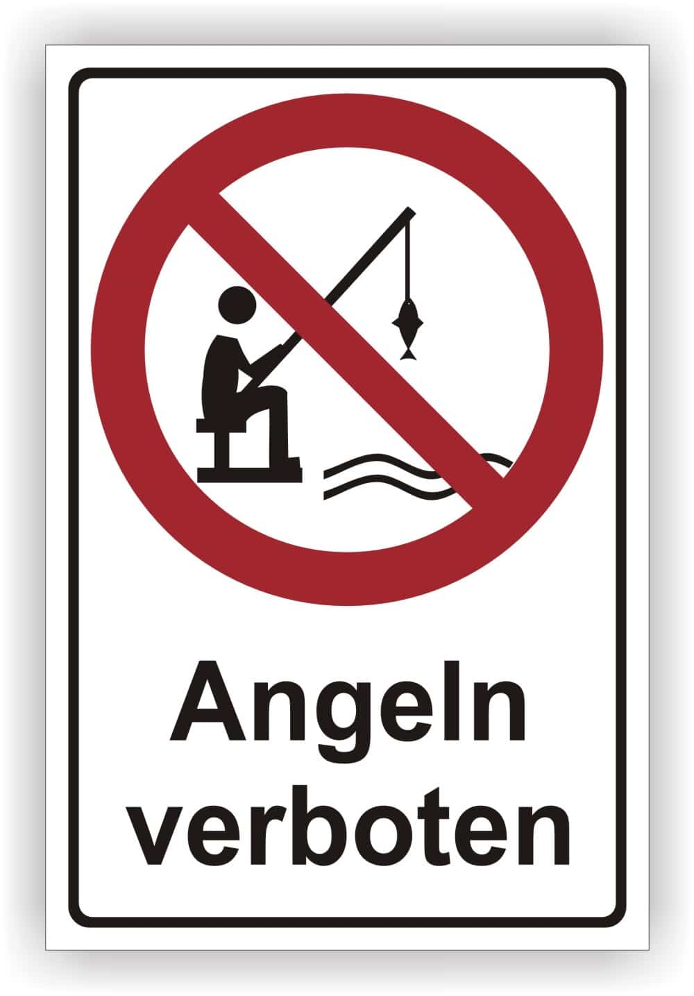 Angeln verboten Kombischild – Sicherheitskennzeichnung robust