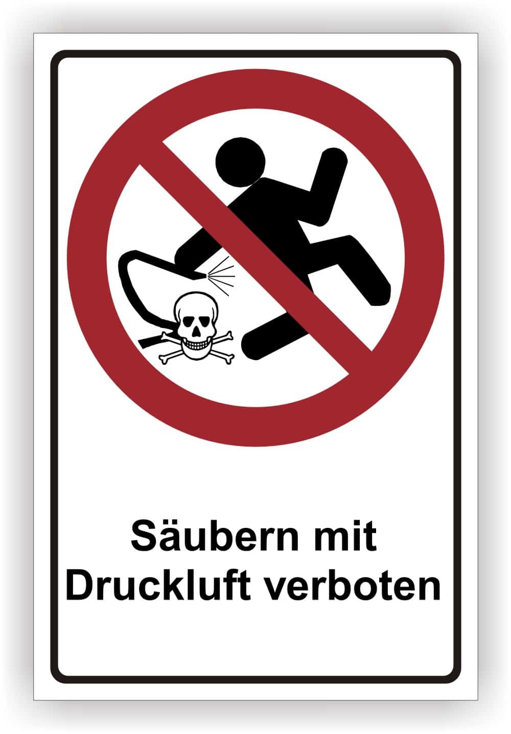 Kombischild Druckluft verboten – Sicherheitskennzeichnung