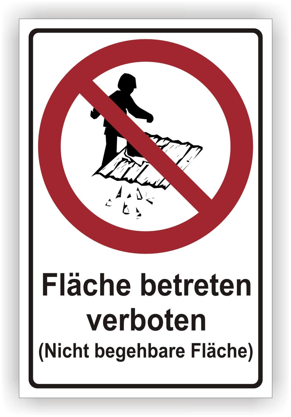 Kombischild Fläche betreten verboten – Sicherheitsschild