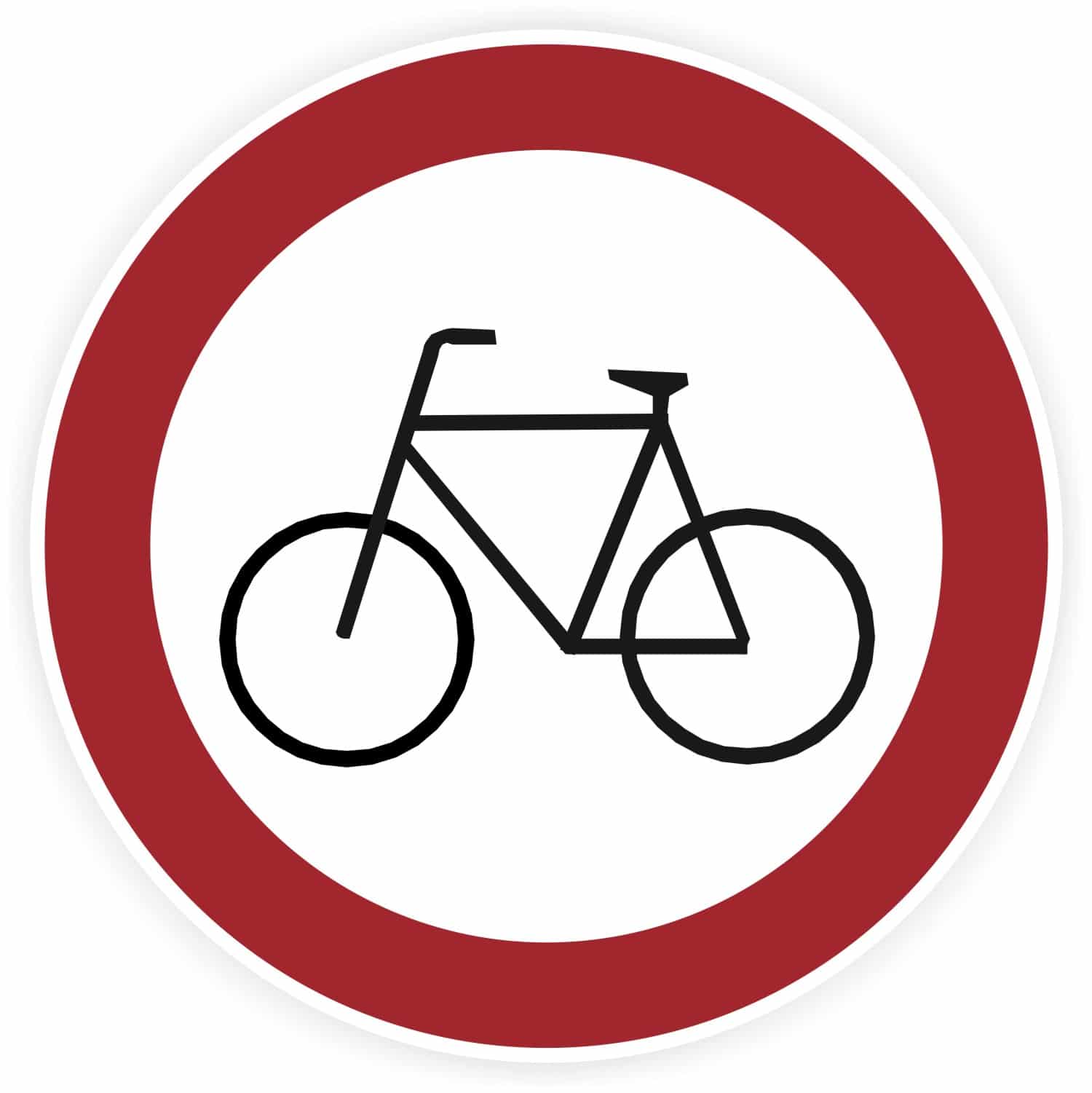 Verbotszeichen Radfahrer – Sicherheitsaufkleber