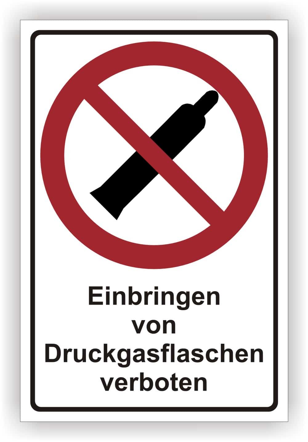 Kombischild Druckflaschen verboten – Sicherheitszeichen