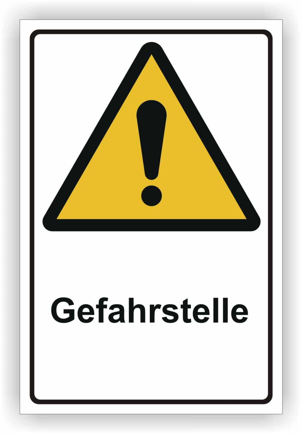 Warnschild W001 Allgemeines Warnzeichen DIN EN ISO 7010 & ASR A1.3