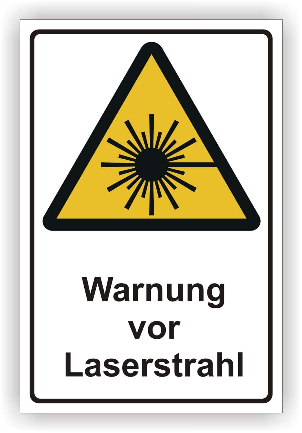 Warnschild Laserstrahl DIN EN ISO 7010 W004 ASR 1.3 Sicherheitskennzeichen