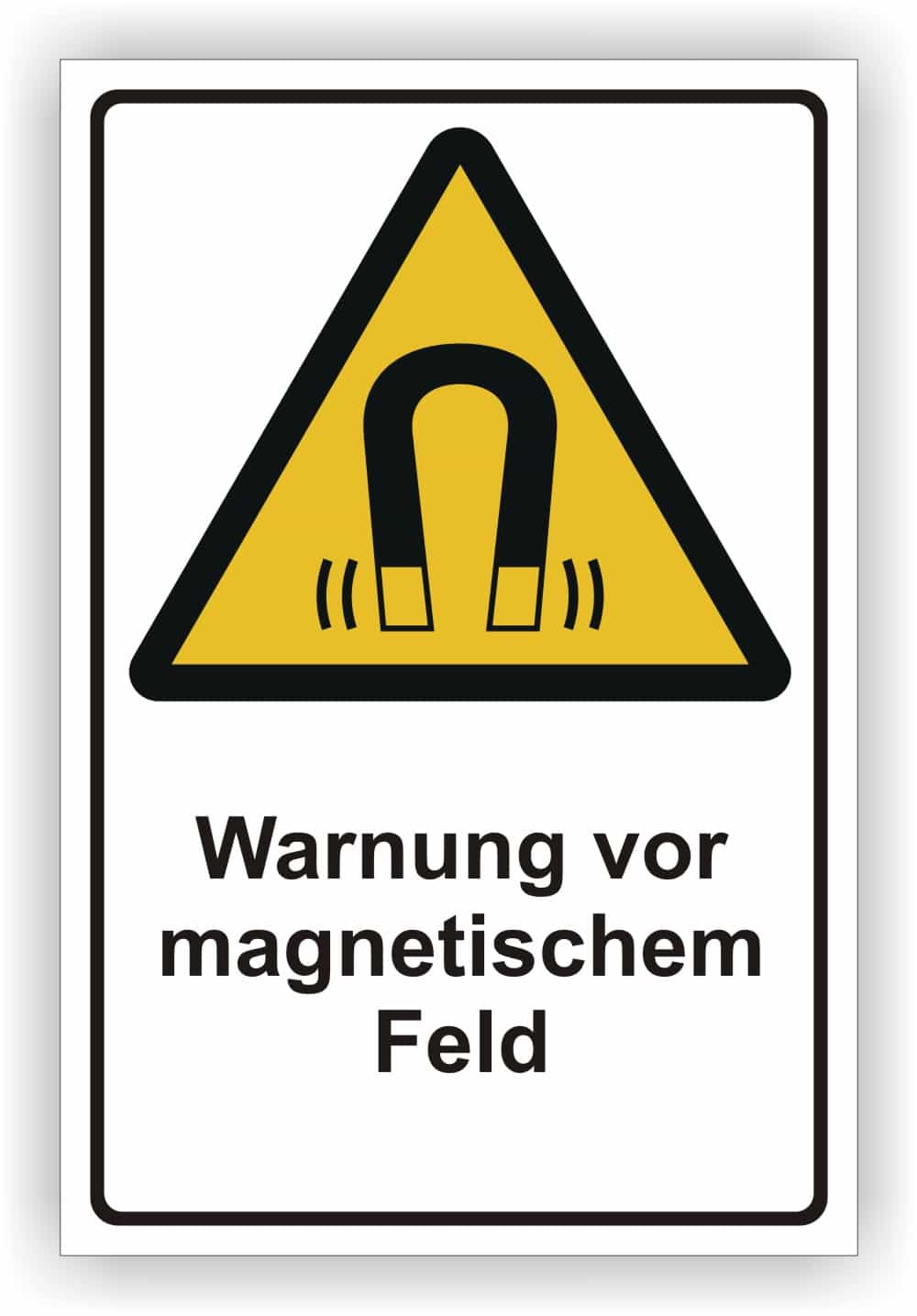 Magnetfeld-Warnschild DIN EN ISO 7010 W006 ASR A1.3 Printsigns
