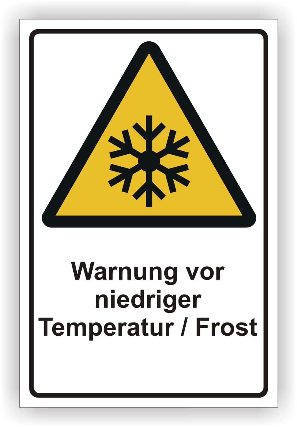 Frostwarnung Sicherheitsschild DIN EN ISO 7010 W010 ASR A1.3