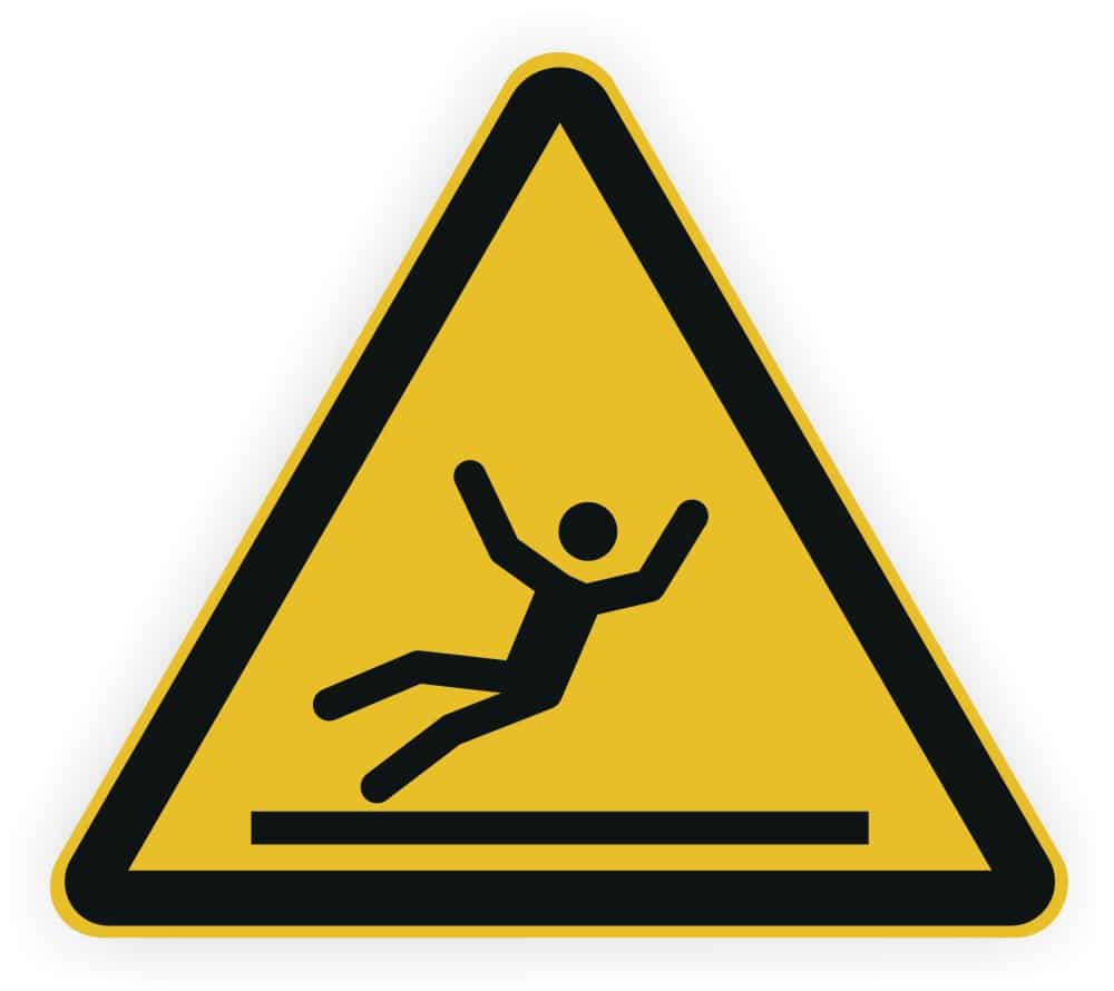 Rutschgefahr-Warnzeichen DIN EN ISO 7010 W011 ASR A1.3 – selbstklebend