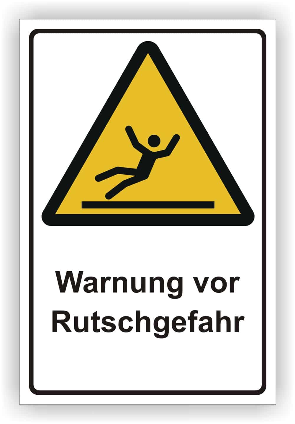 Rutschgefahr Warnschild DIN EN ISO 7010 W011 ASR A1.3