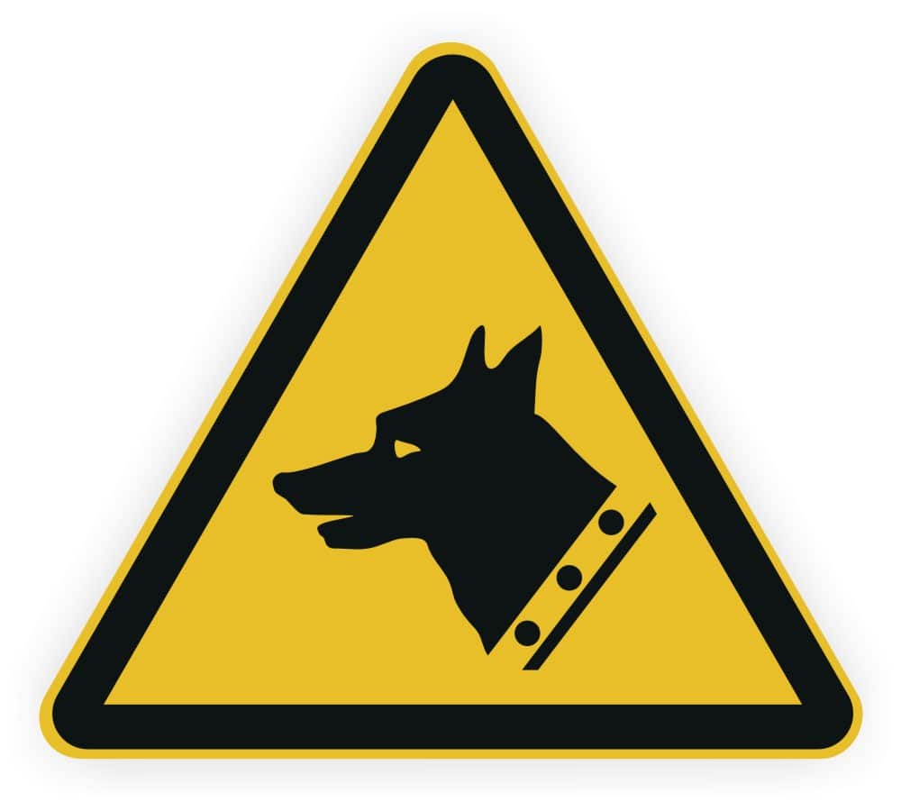 Wachhund-Warnung DIN EN ISO 7010 W013 Sicherheitsaufkleber