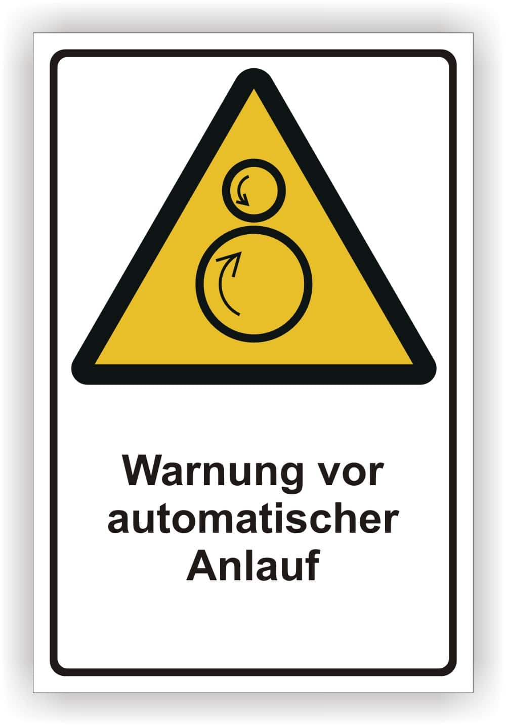 Warnschild Warnung vor gegenläufigen Rollen W025 nach DIN EN ISO 7010