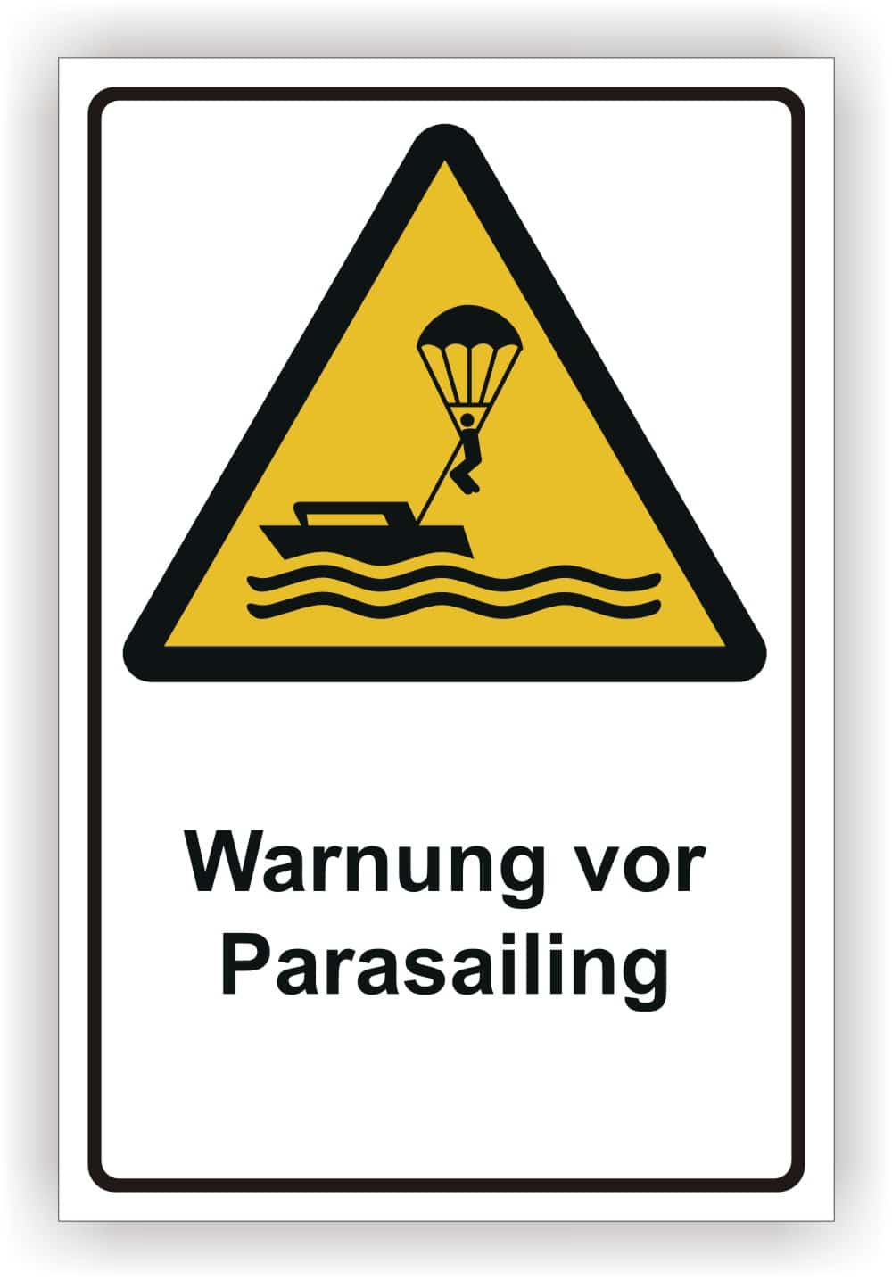 Parasailing-Warnschild DIN 4844-2 ISO 20712-1 WSW021